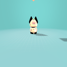 Pink and white chubby fox (baby fox)