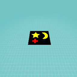 Luna estrella y un signo de mas