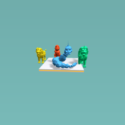 Lion, lion, Onix and Charmander