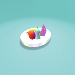 Pear, Apple, Grapes and a Bnnana