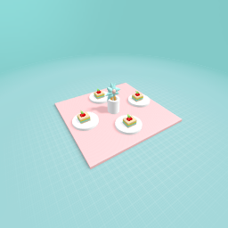 4 CAKES WITH A FLOWER