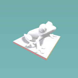 Frog starting to blink once at a time