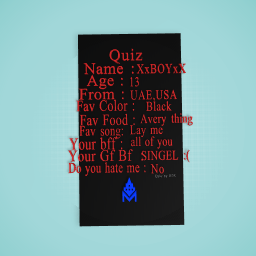 Done quiz by H7