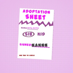 adoption sheet