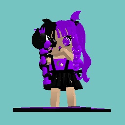Cute black and Purple girl