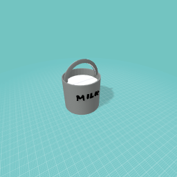 Bucket of fresh cow milk