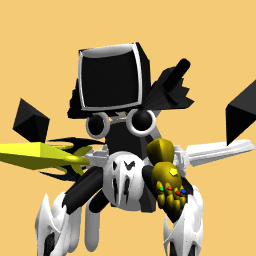 Robot with infinty gauntlel