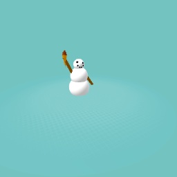 Snowman holding ice cream