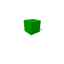 The only green rubix cube