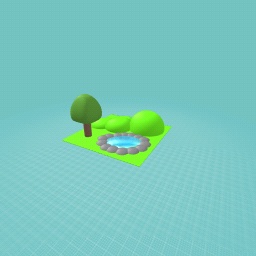 simple place with a small lake and a tree