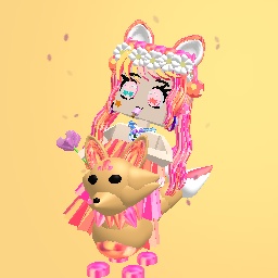 Pink Kitsune Girl