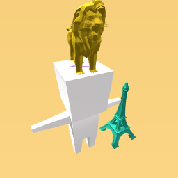 OMG simba is on your head!! hat  with eiffel tower guitar