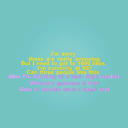 LIKES/LOTTERY (sort of)