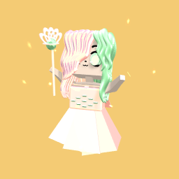 Pink & green queen, mother to pink yellow and green princess