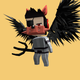 black fox with wings