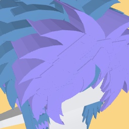 Scene hair blue and purple teased
