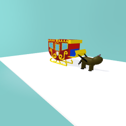 Horse pulling a coach