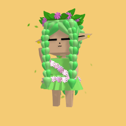 Leaf and flower girl