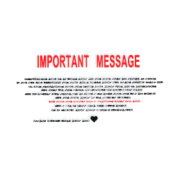 VERY IMPORTANT MESSAGE