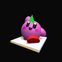 kirby with a small hat
