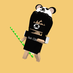 panda girl just chillin perfect style 