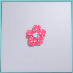pink and blue flower