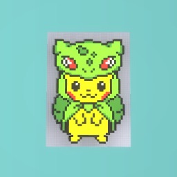 Pikachu with bulbasoar hoodie
