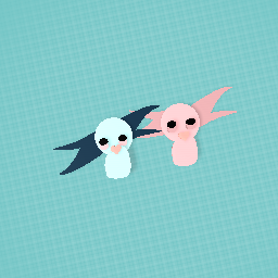Two cute axolotes