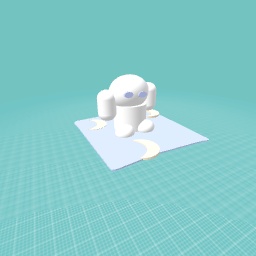 Cinnamon roll having a moon picnic