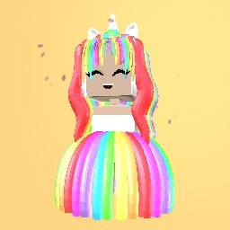 Rainbow unicorn shinny girl
