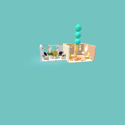 Inside a little cottage