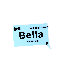 My name tag not real!