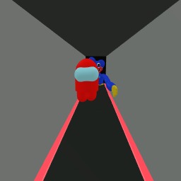 huggy wuggy chasing amung us