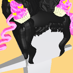 Black Buns with Cupcake ribbons