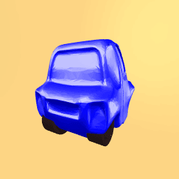 blue car