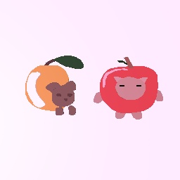 Apple Cat and Mango Dog :D