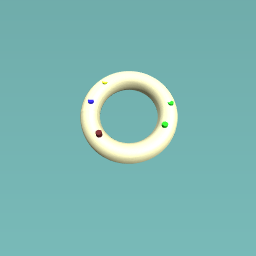 golden donut with sprinkles