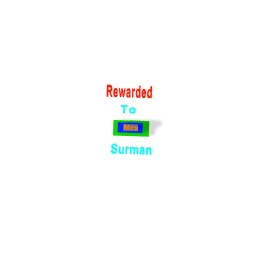 Rewarded to Mrs Surman