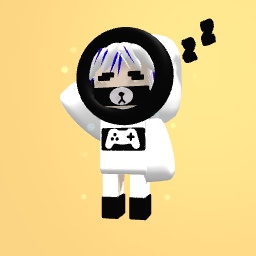 Black white hoodie + sleepy face