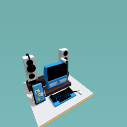 computer with iphone X