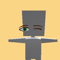 Green eyes winking