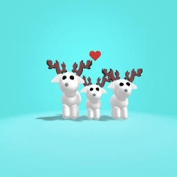 Artic reindeer family