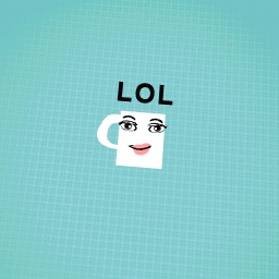 Roblox face on a cup