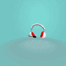 White and red headphones