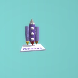 Purple and silver rocket