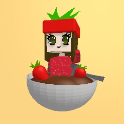 Eaten strawberry girl