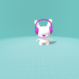 Bunny with headphones