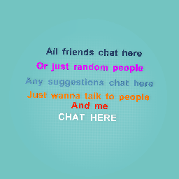 Just wanna chat