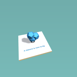 A diamond is never to big