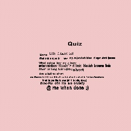 QUIZ QUIZ